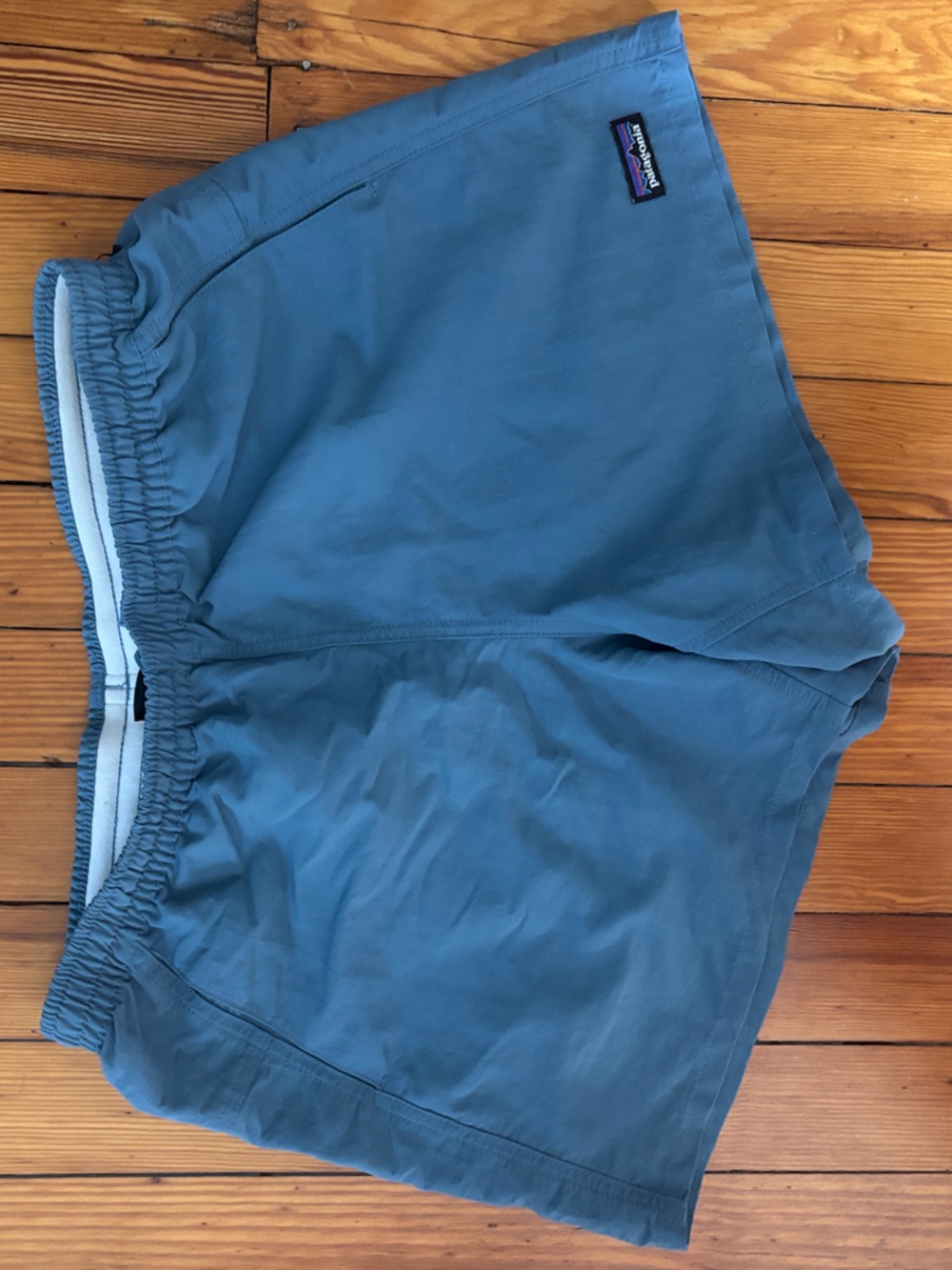 Patagonia Blue Athletic Elastic-Waist Shorts